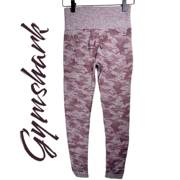 GYMSHARK Adapt Camo Seamless Full Length Leggings Winter Berry, Size Small - Picture 12 of 13
